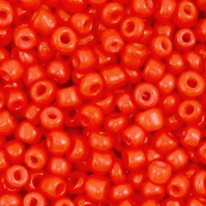 Rocailles 3mm fiery red, 15 gram